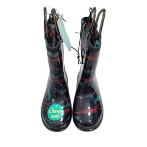 Western Chief Kids Black Shark Frenzy Design Waterproof Boots Size 10 NWT 111423